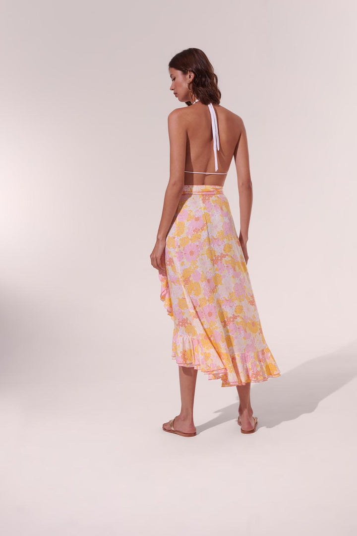 Long Skirt Aude - Yellow Flower Mix