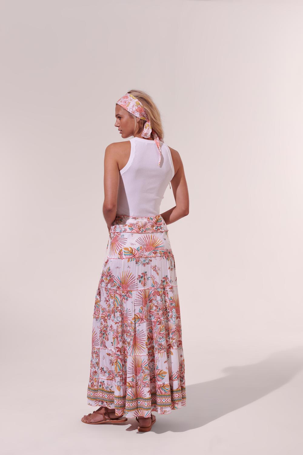 Long Skirt Camila - Pink Rainforest