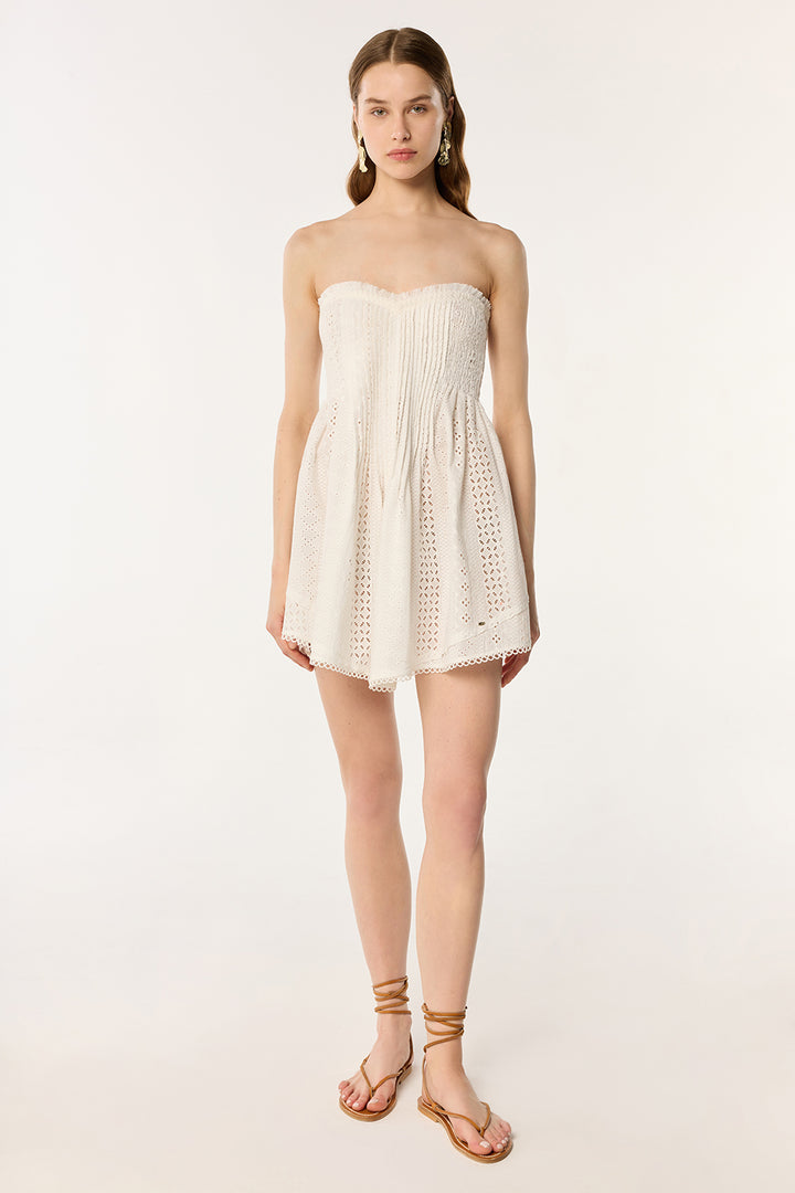 Bandeau Dress Claire - Natural White