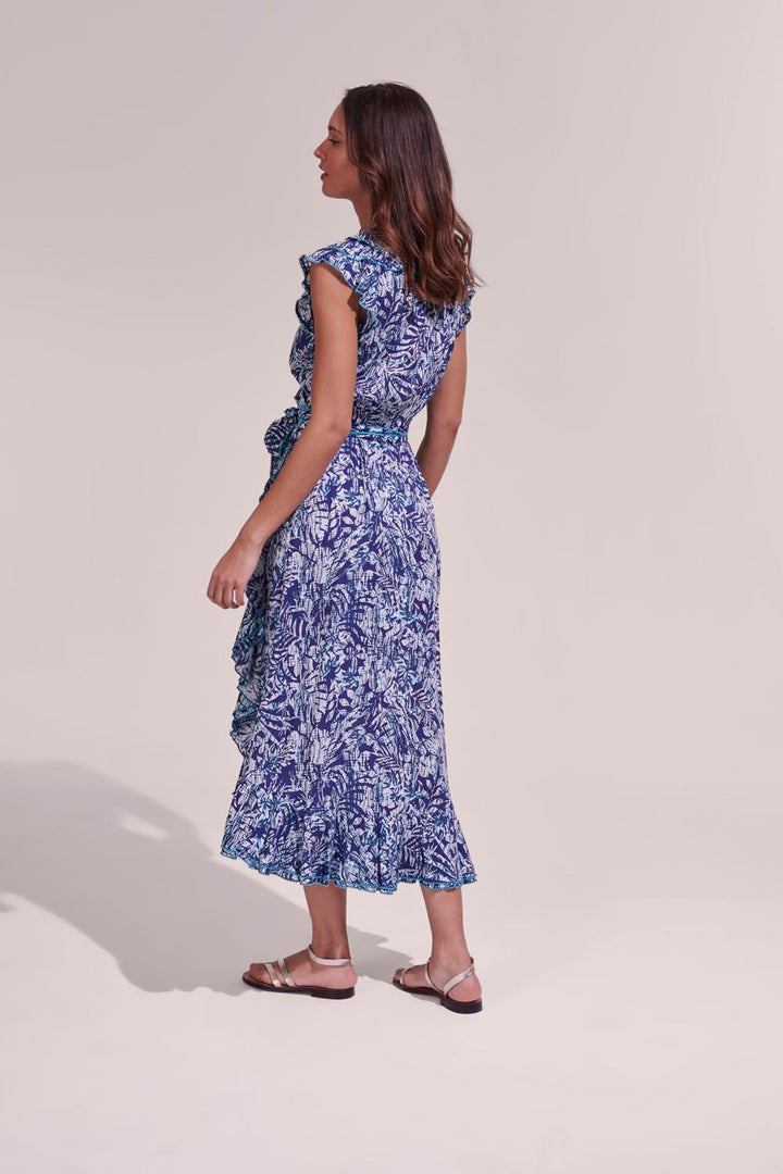 Midi Dress Aude - Navy Tropical