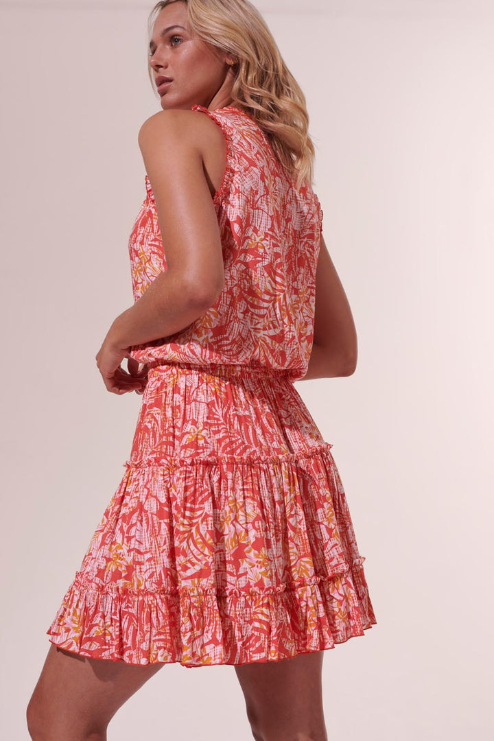 Robe Courte Clara - Orange Tropical