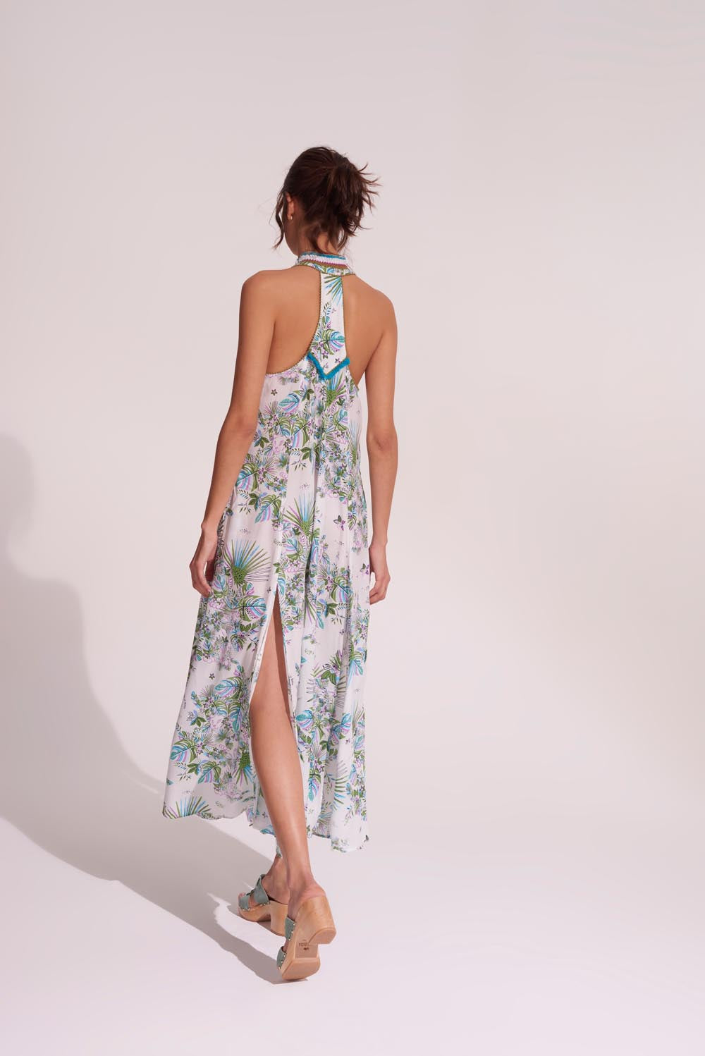 Long Dress Nava - Aqua Rainforest