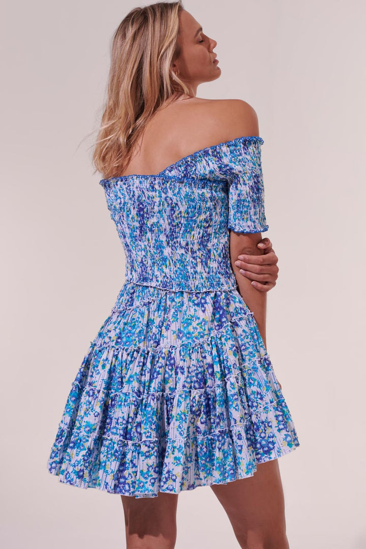 Mini Dress Soledad - Blue Aquarelle