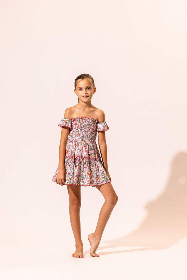 Kids Mini Dress Aurora - Pink Sweet Liberty