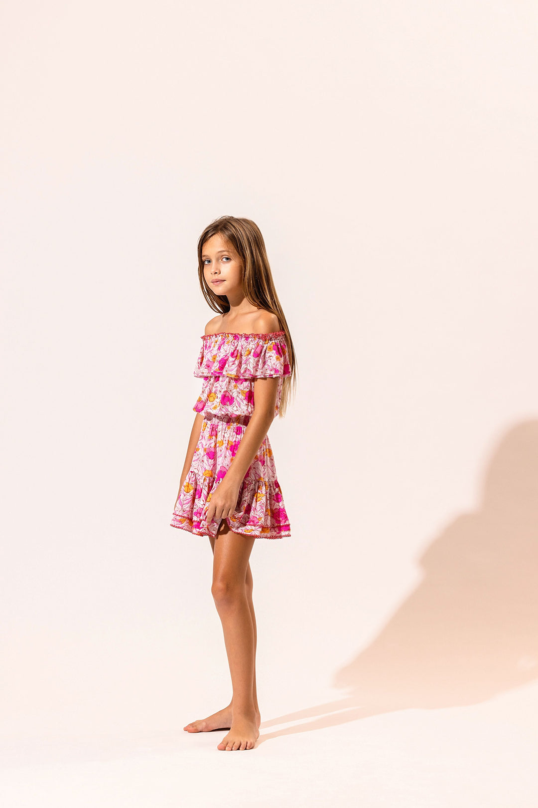 Kids Mini Dress Bella - Pink Petunia