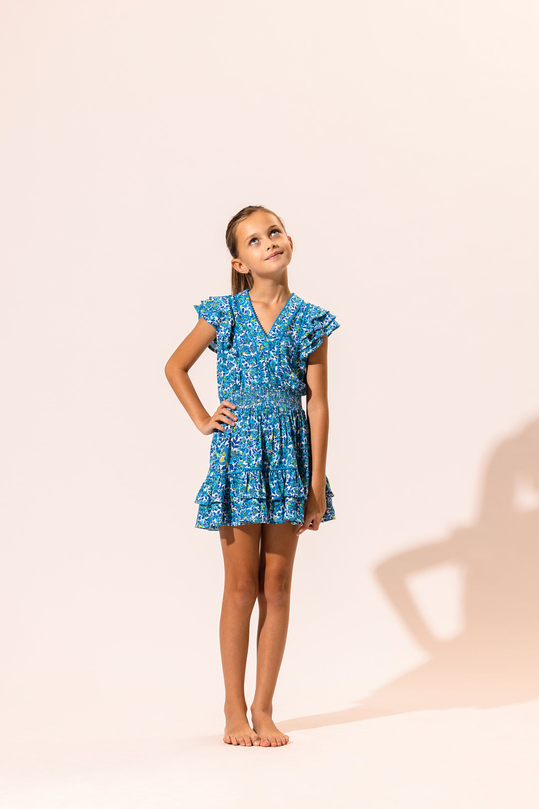 Kids Mini Dress Camila - Blue Net