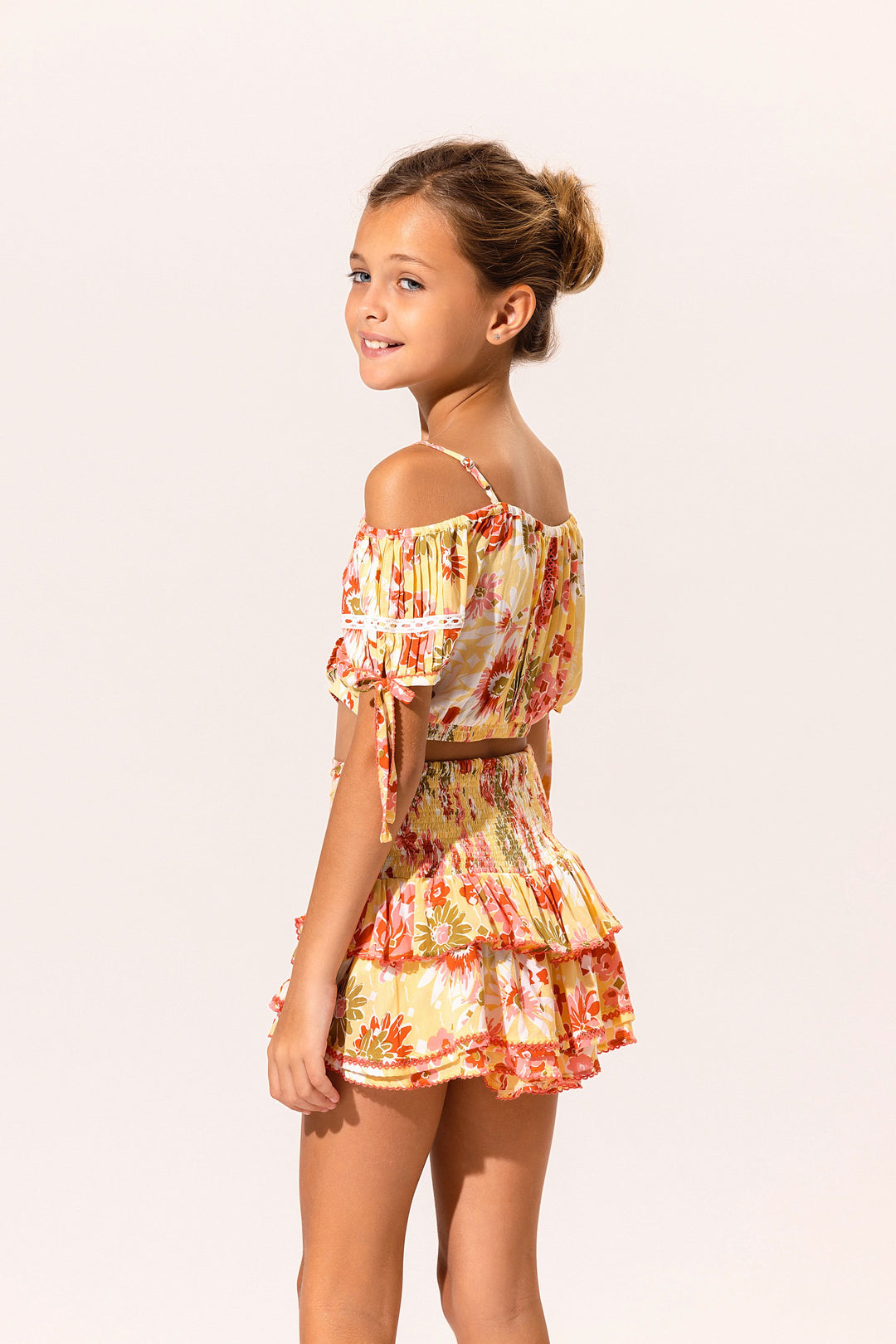 Kids Mini Skirt Alizee - Yellow 90'S