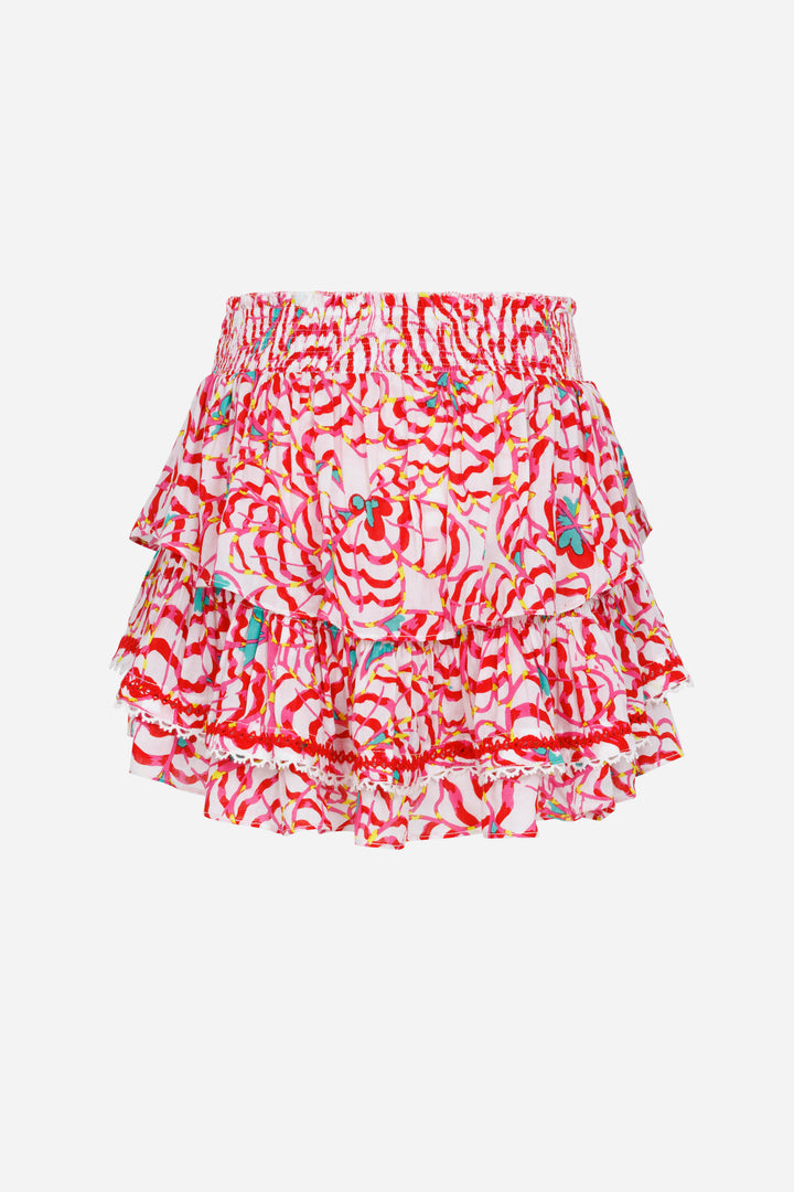 Kids Mini Skirt Ariane - Pink Wings Flower