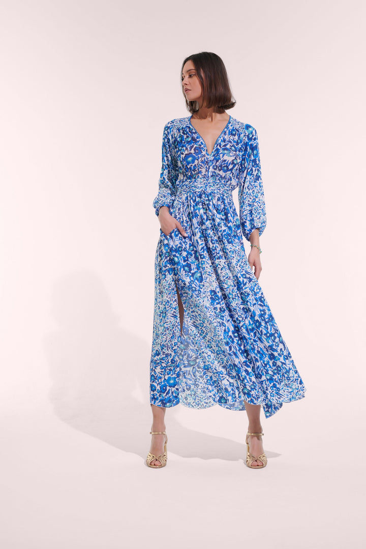 Long Dress Anabelle - Blue Nuances