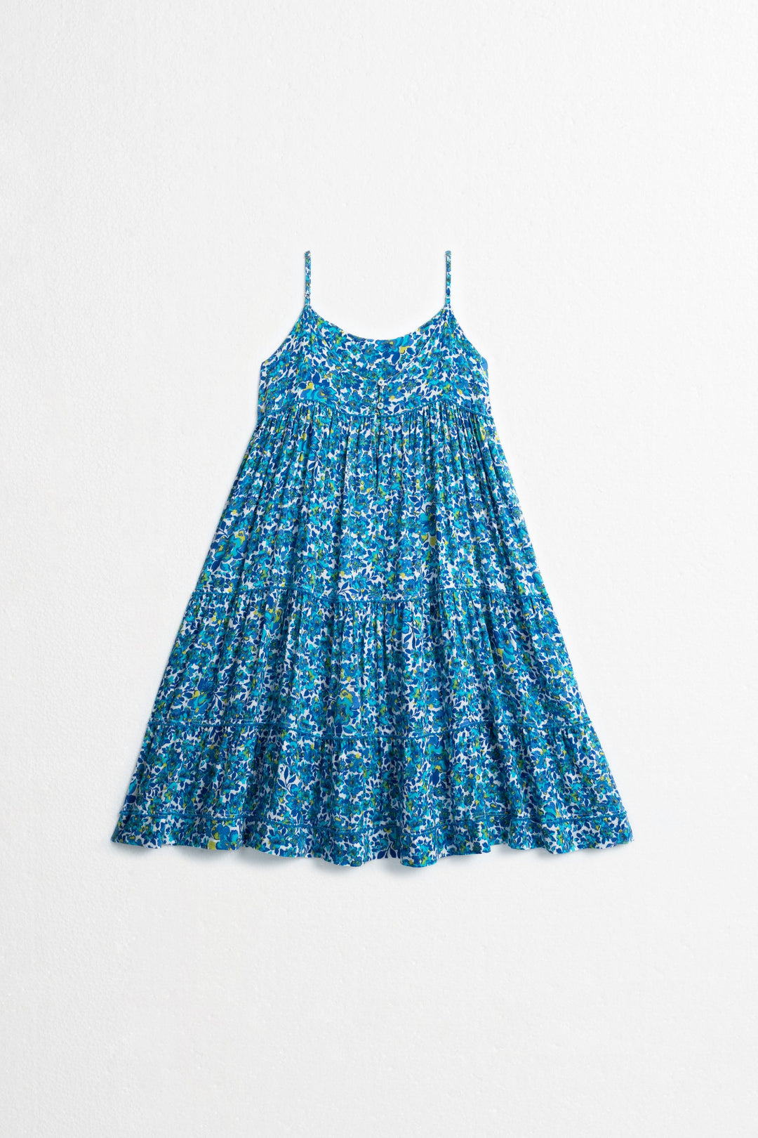 Kids Long Dress Bambi - Blue Net