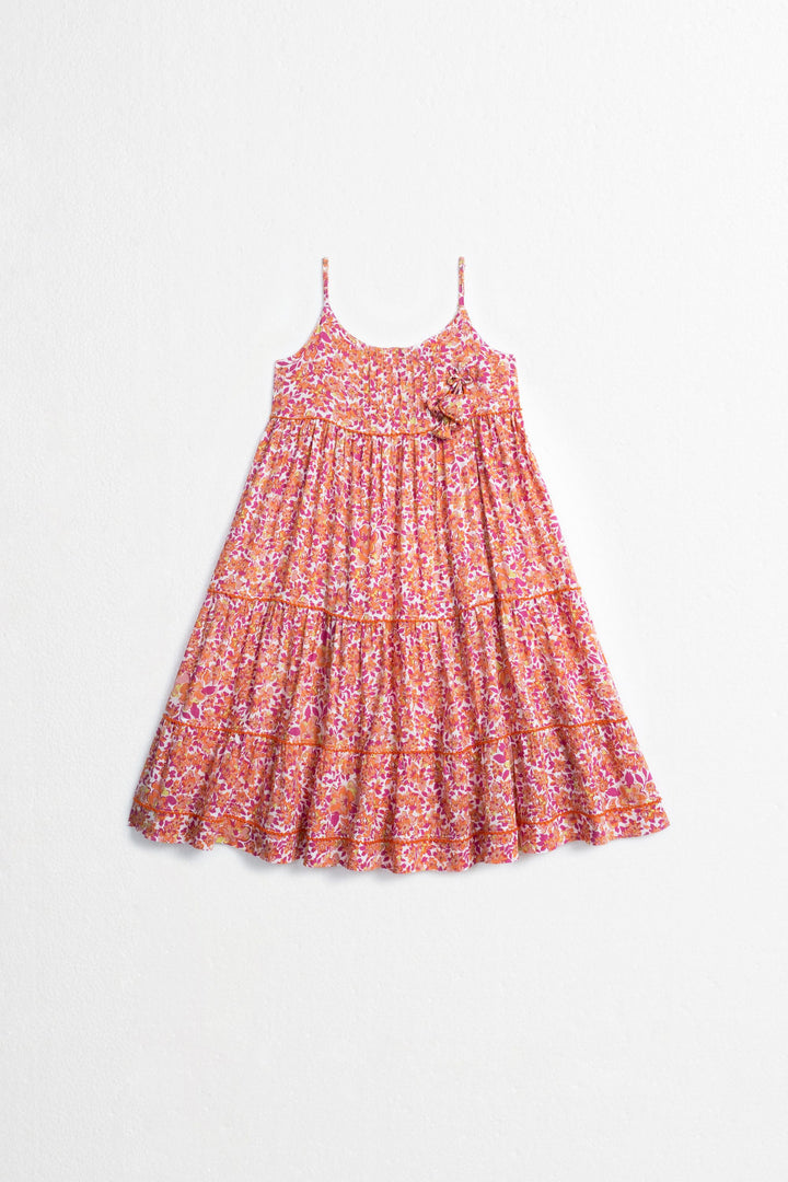 Kids Long Dress Bambi - Pink Net