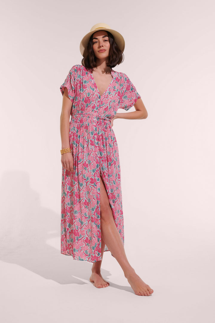 Long Dress Becky - Pink Kaktus