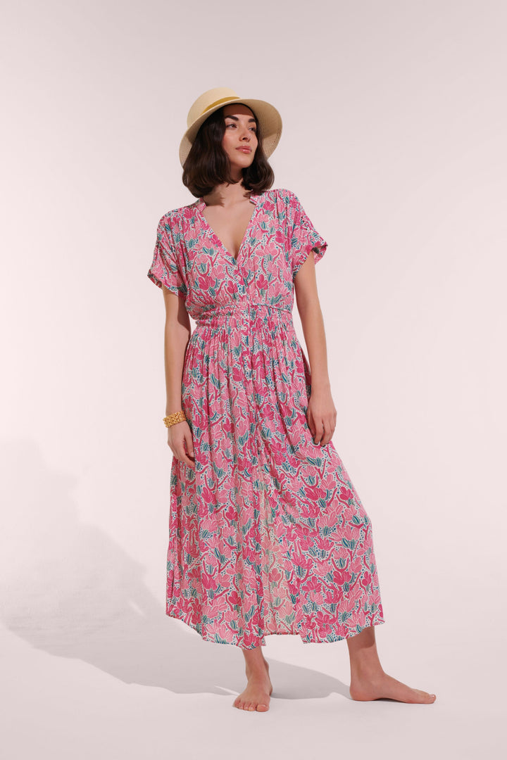 Long Dress Becky - Pink Kaktus