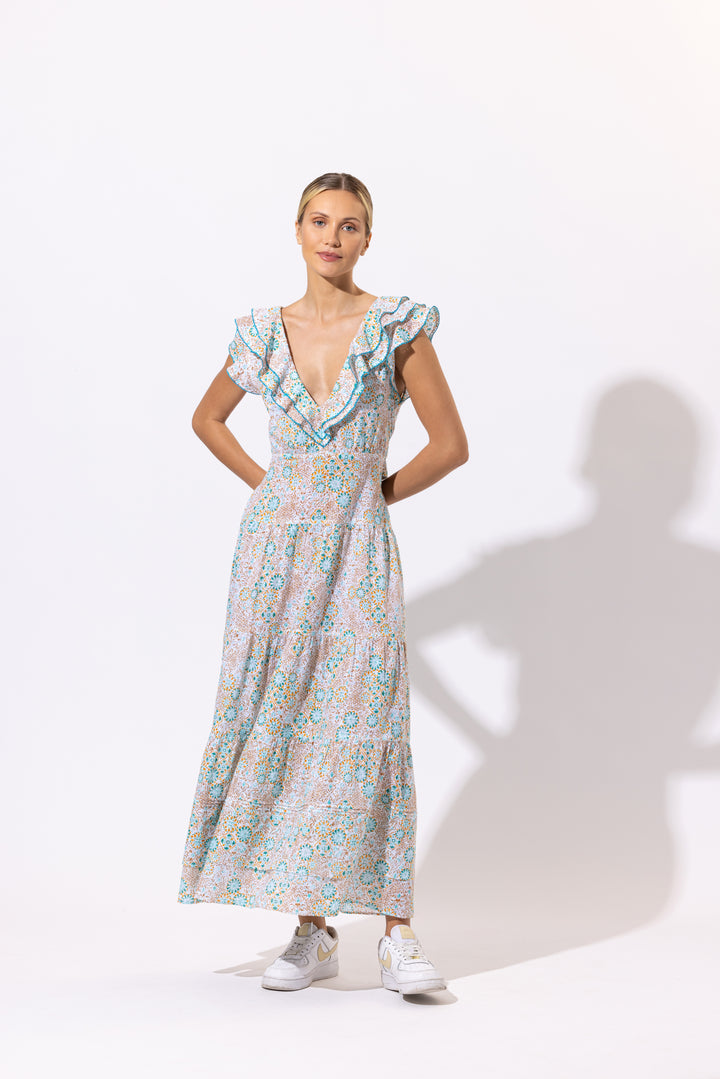 Long Dress Della - Aqua Ceramique