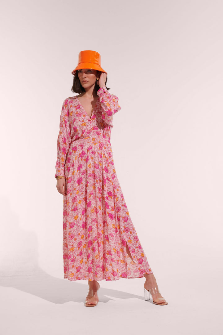 Long Dress Ilona - Pink Petunia