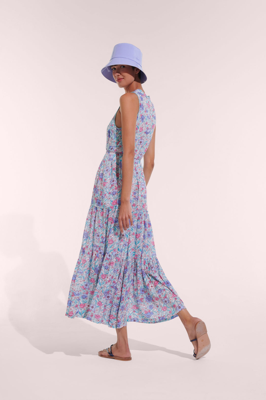 Long Dress Nana - Aqua Petunia