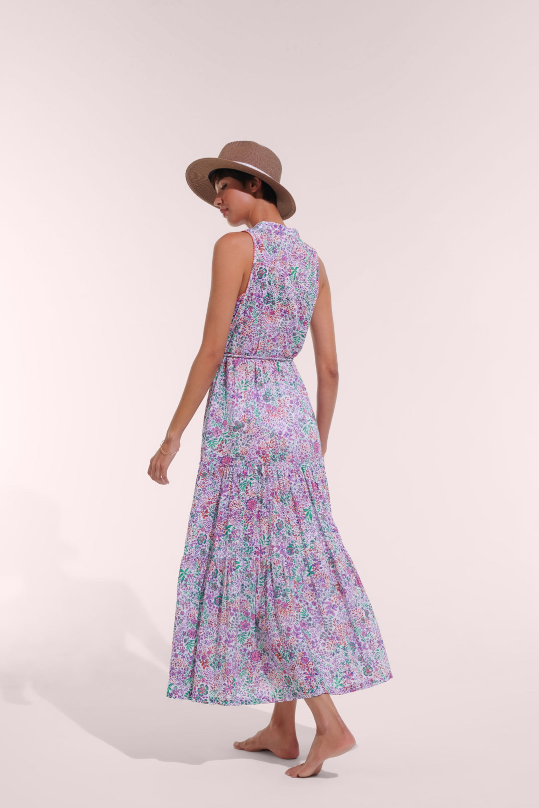 Long Dress Nana - White Lavender Nature