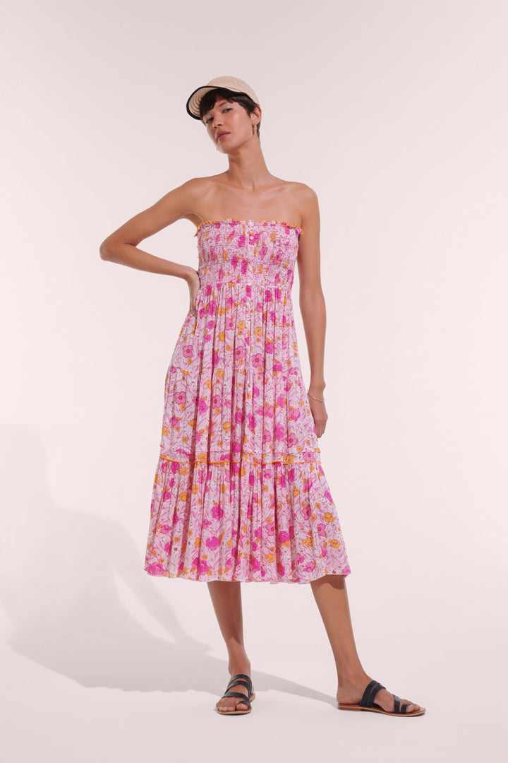 Long Dress Triny - Pink Petunia