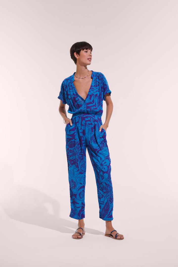 Long Jumpsuit Becky - Blue Gauguin