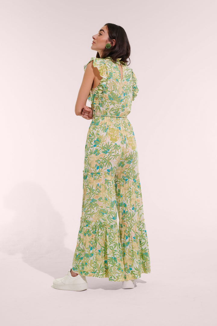 Long Jumpsuit Belene - Green Orchid