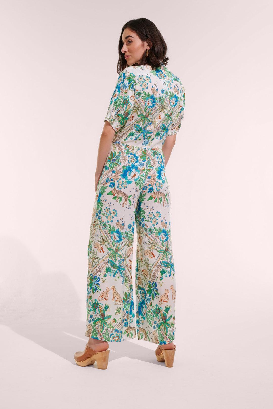 Long Jumpsuit Bettina - Blue Leo Foulard