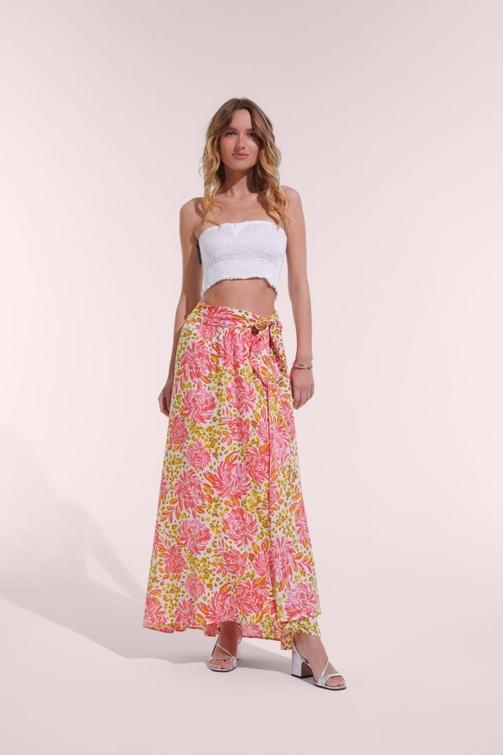 Long Skirt Bilitis - Pink Krysan