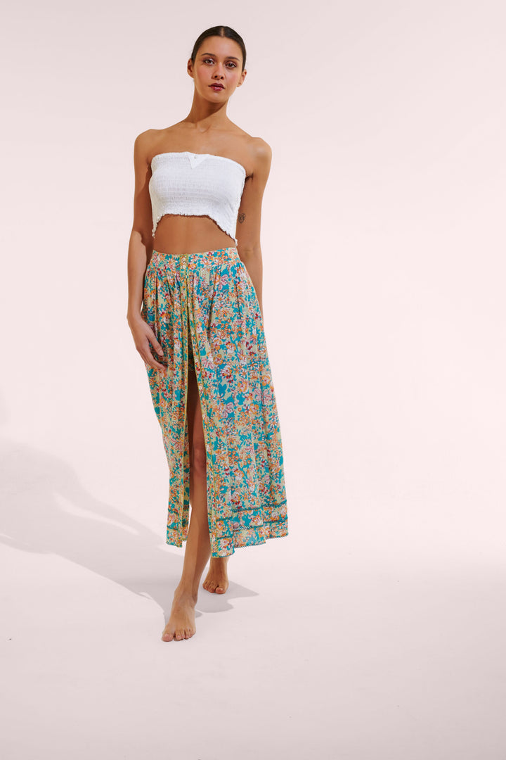 Long Skirt Reine - Green Sweet Bell