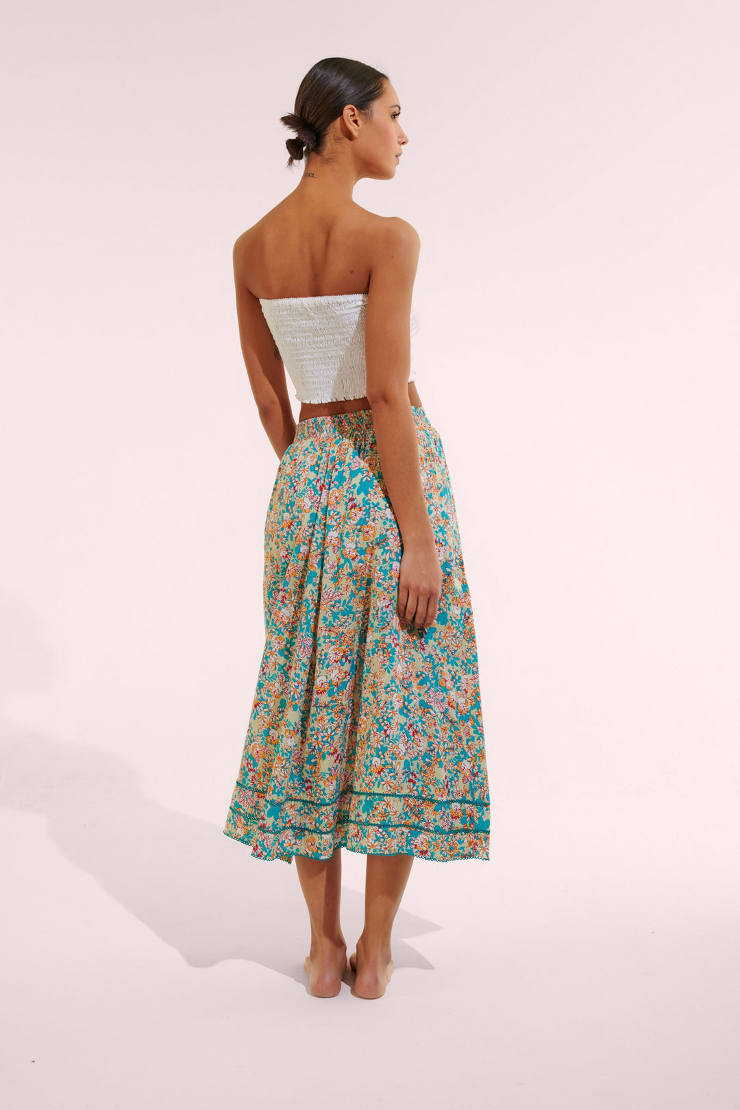 Long Skirt Reine - Green Sweet Bell