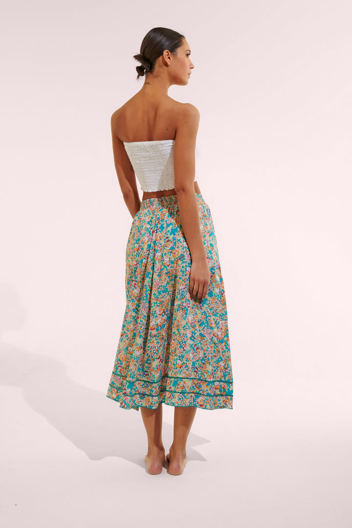 Long Skirt Reine - Green Sweet Bell