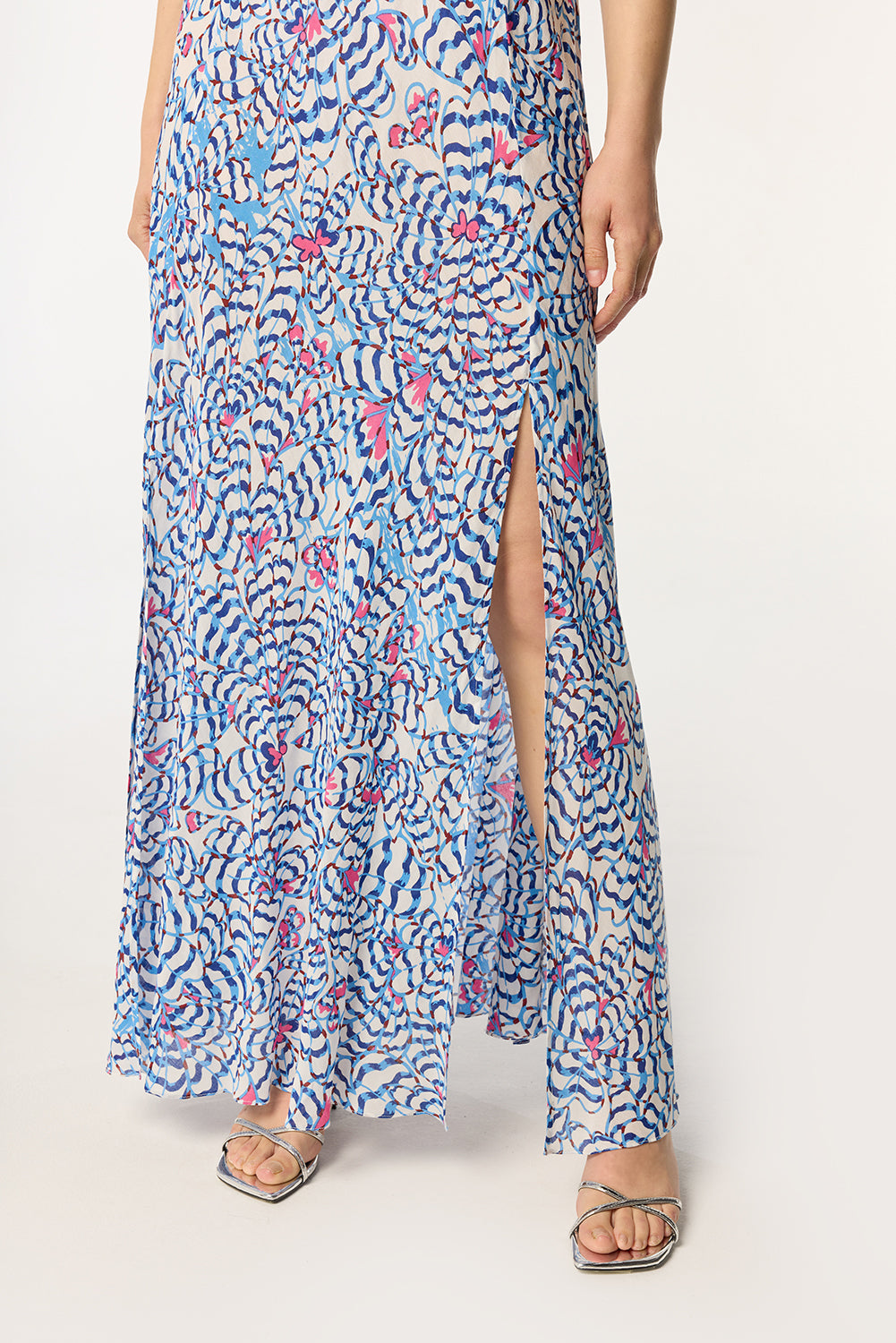 Robe Longue Carla - Blue Wings Flower