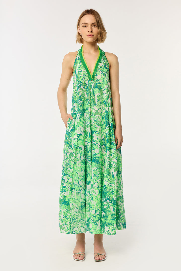 Robe Longue Nava - Green Jengel