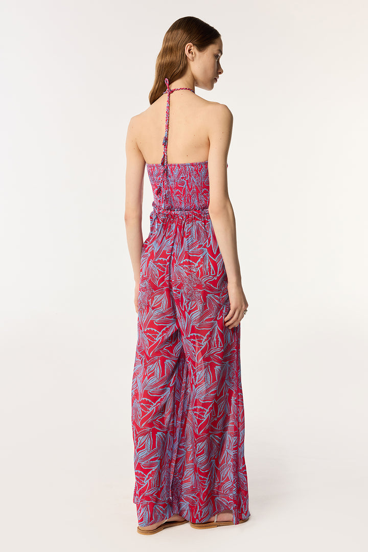 Long Jumpsuit Claudia - Pink Pop Tiger