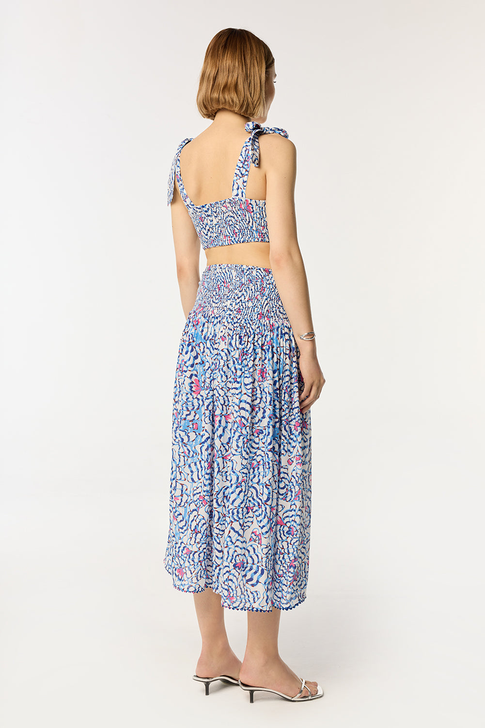 Long Skirt Carla - Blue Wings Flower