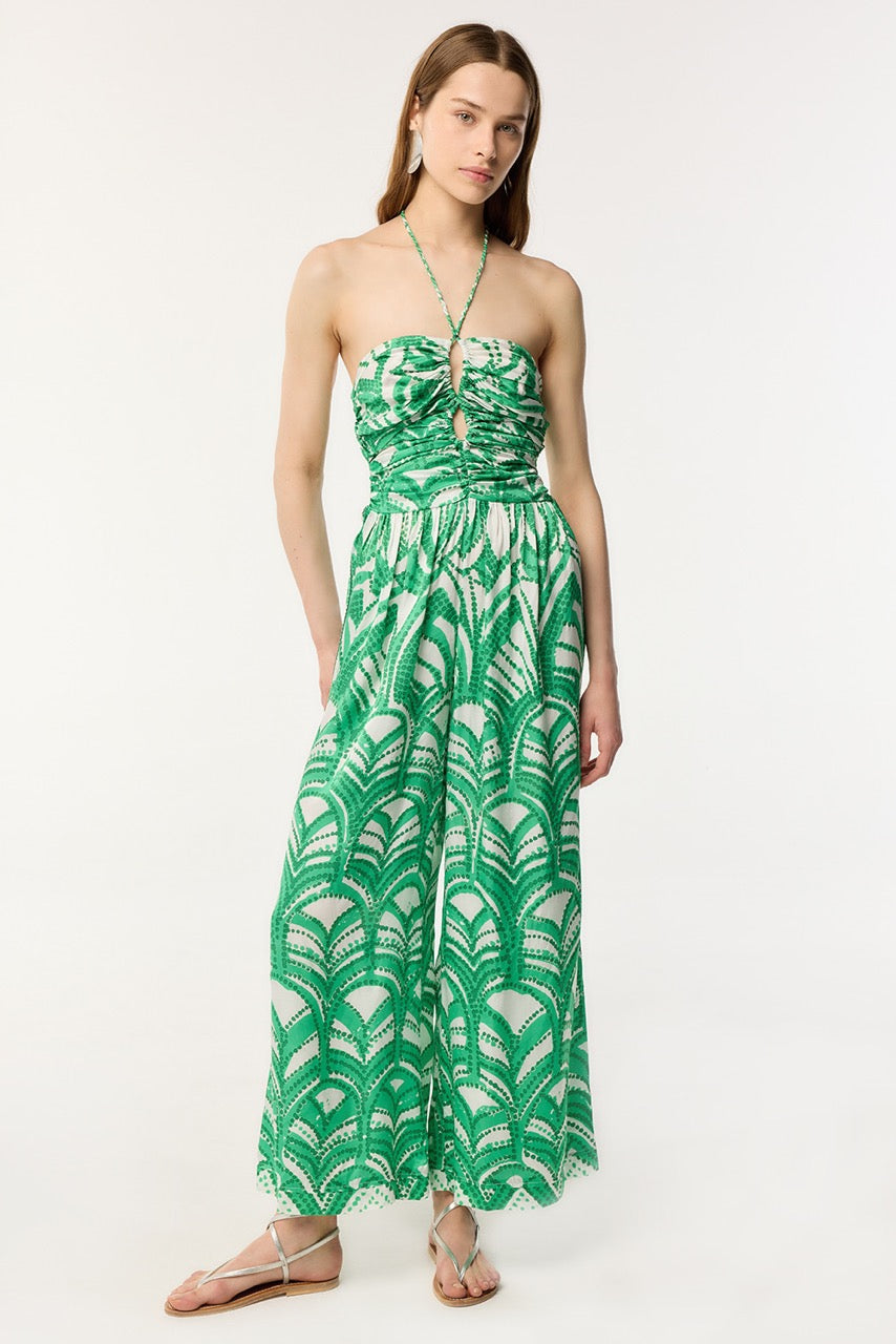 Long Jumpsuit Claudia - Green Himba