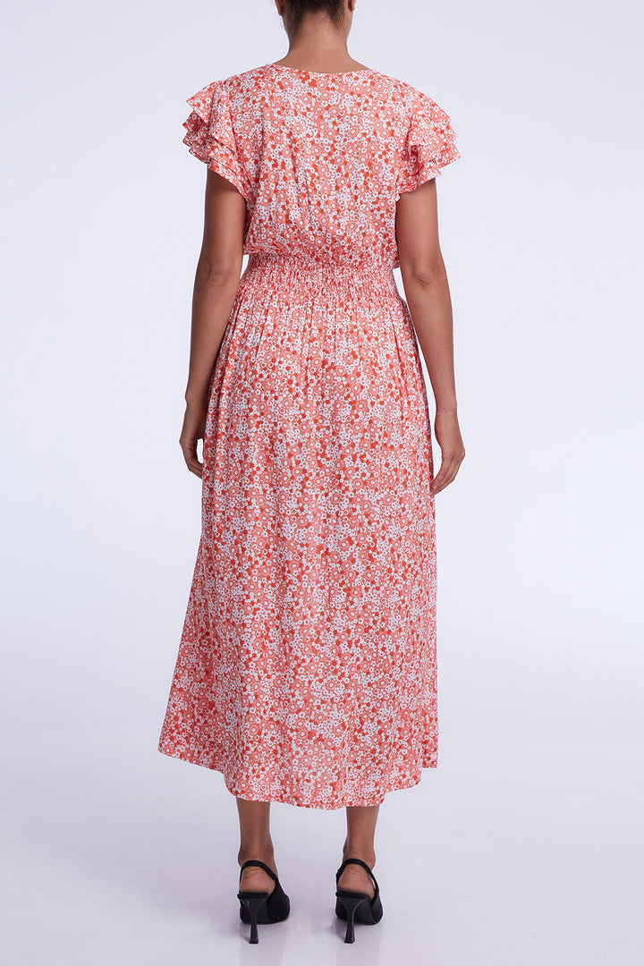 Midi Dress Della - Pink Gerbera