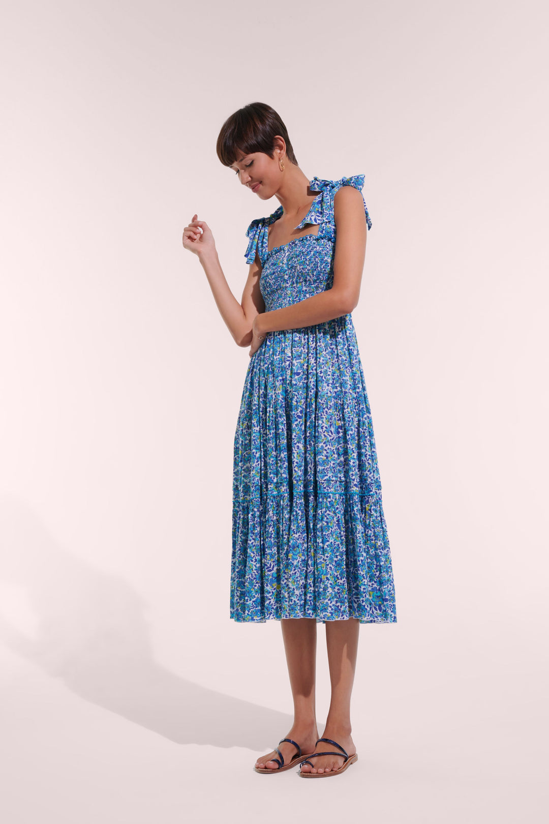 Long Dress Triny - Blue Net