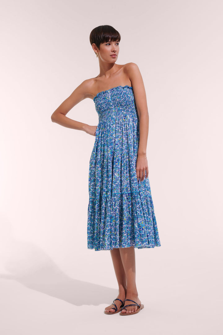 Long Dress Triny - Blue Net