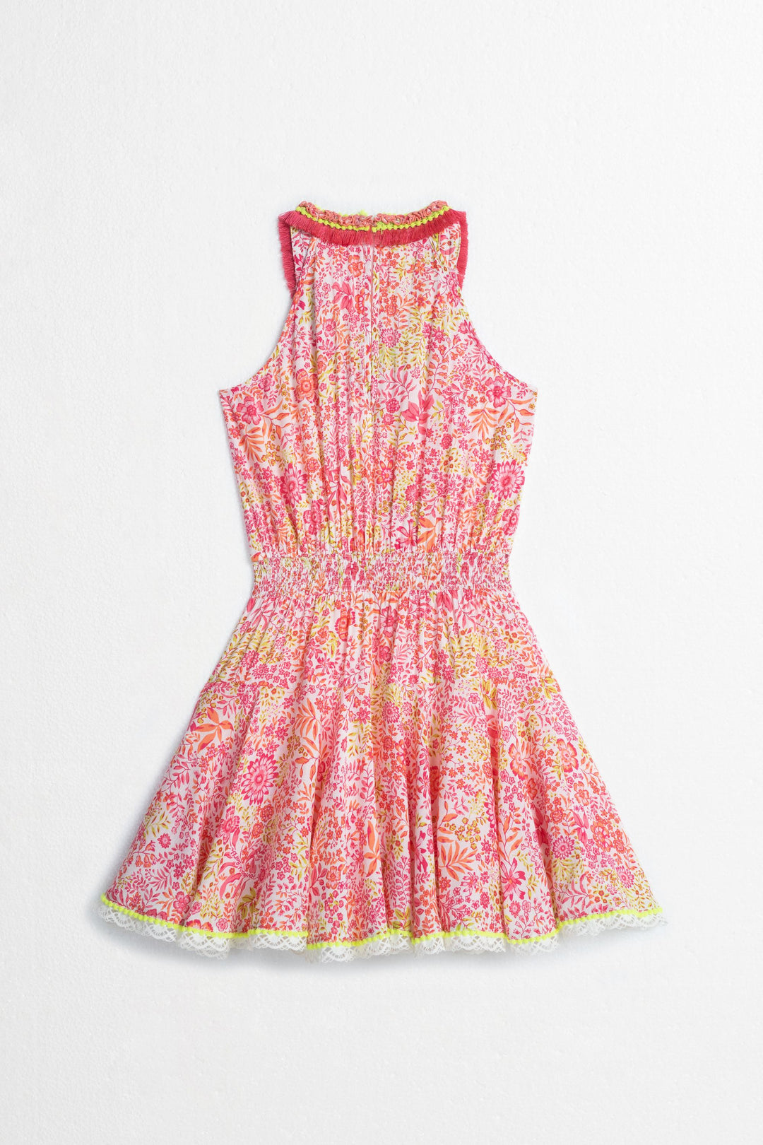 Kids Mini Dress Agathe - White Pink Nature