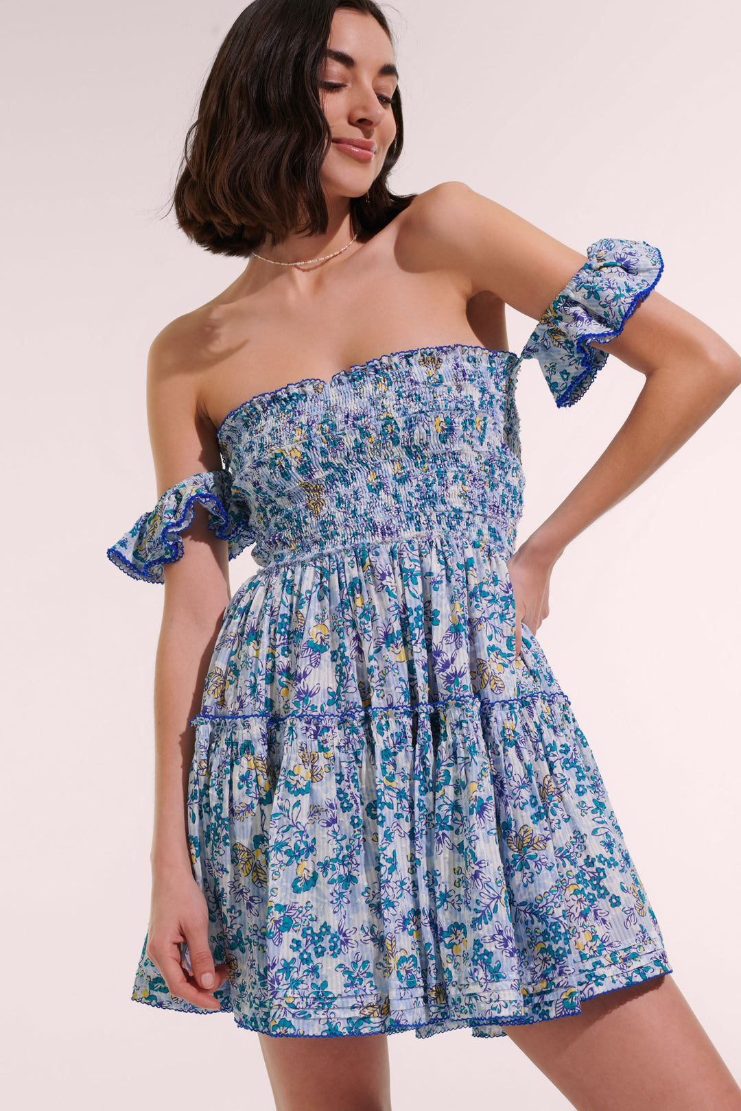 Robe Courte Aurora - Blue Sweet Liberty