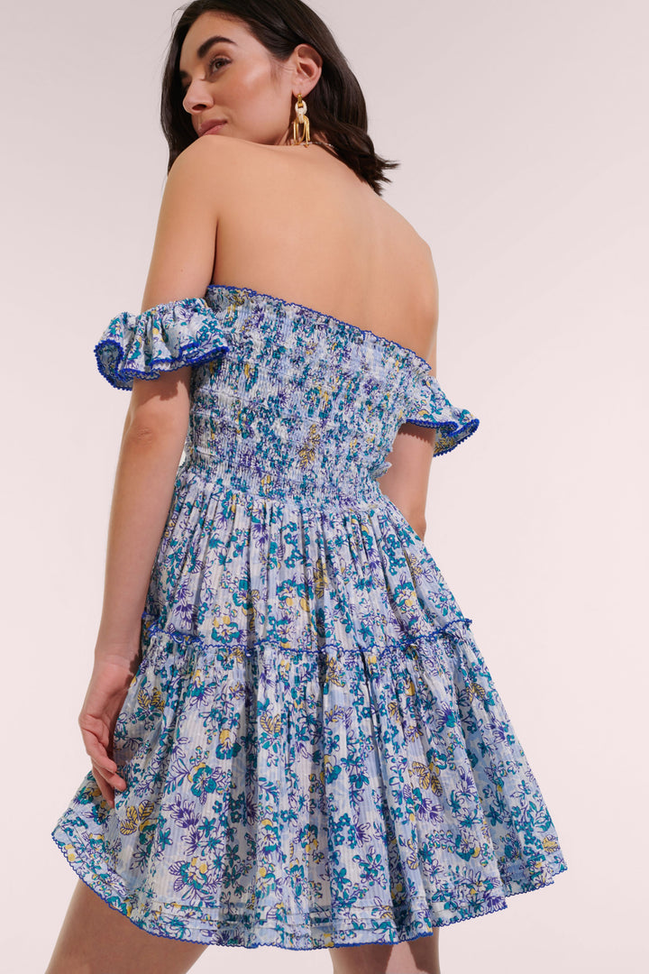 Robe Courte Aurora - Blue Sweet Liberty