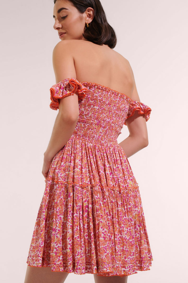 Robe Courte Aurora - Pink Net