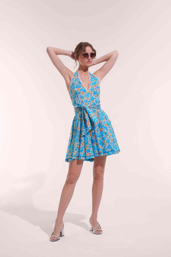 Mini Dress Beth - Blue Kaktus