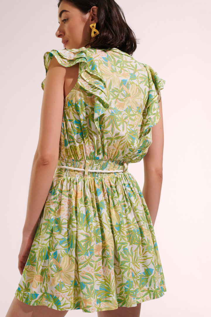 Mini Dress Bice - Green Orchid