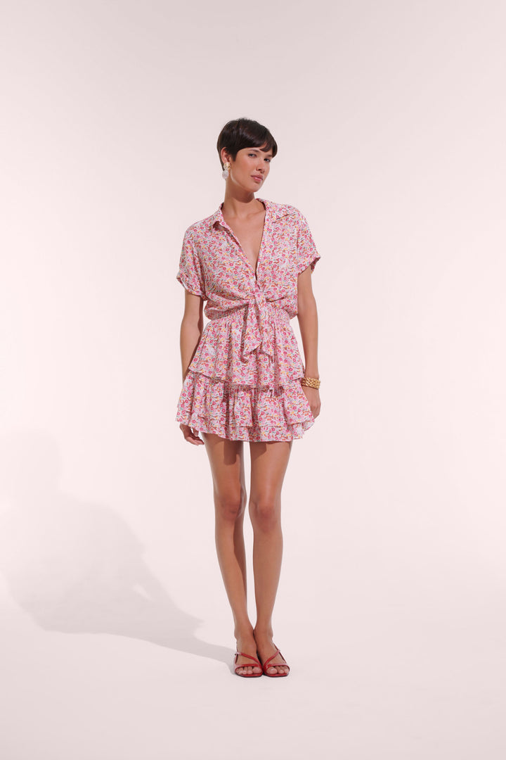 Robe Courte Brenda - Pink Jardin