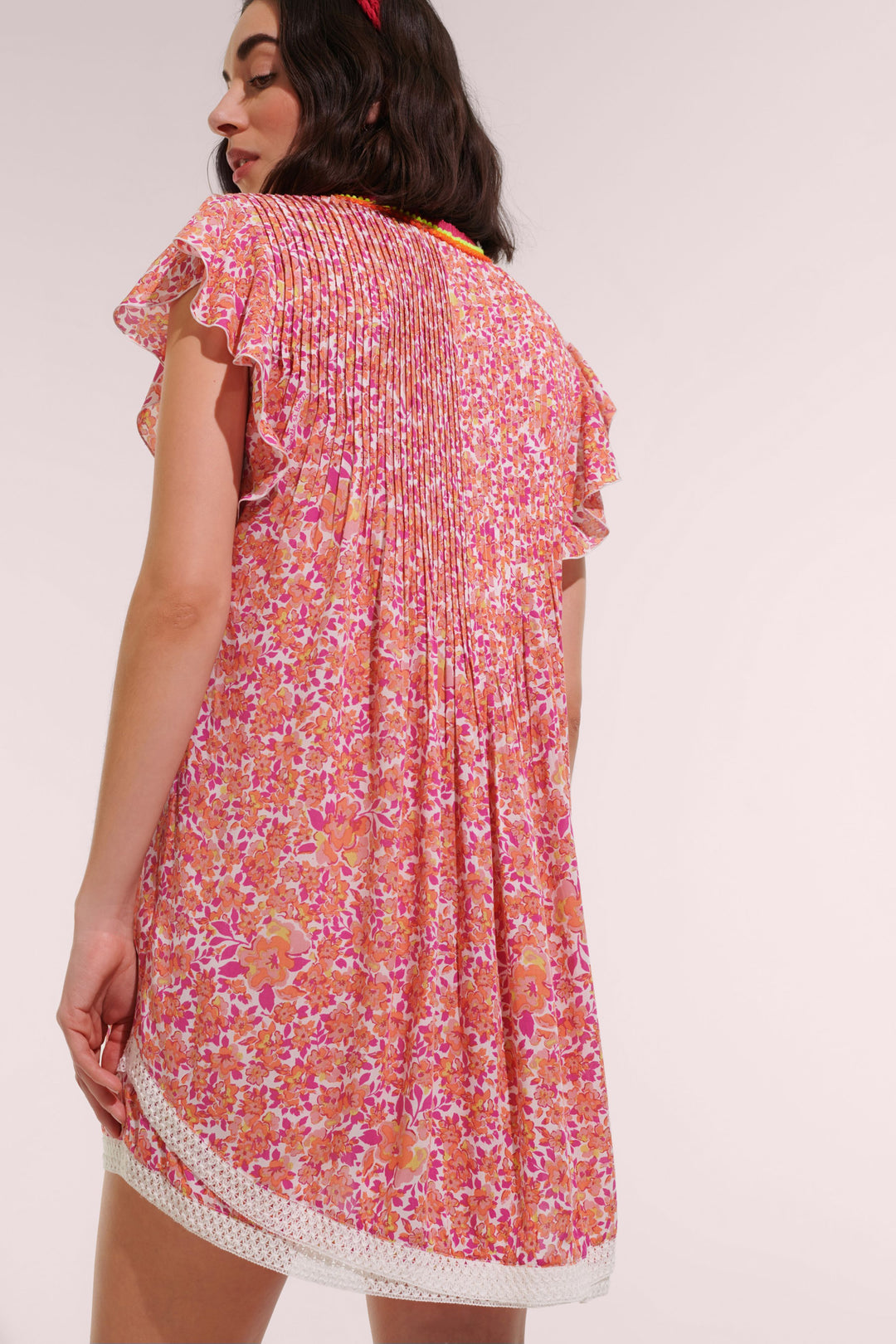 Robe Courte Sasha - Pink Net