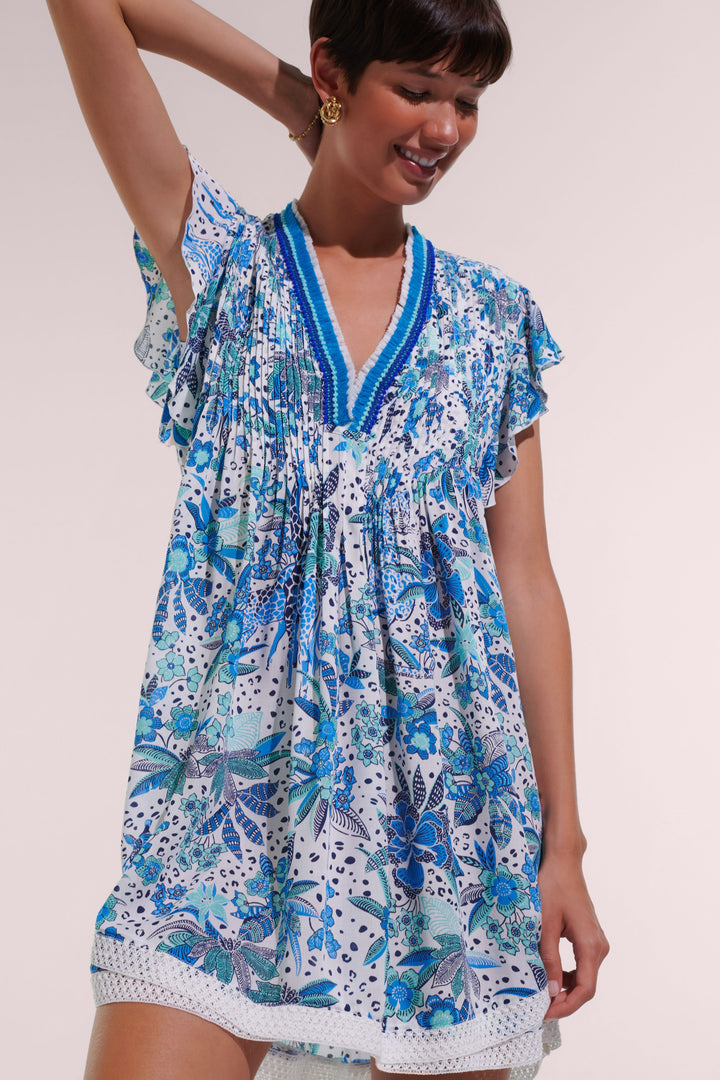 Robe Courte Sasha - Blue Savana