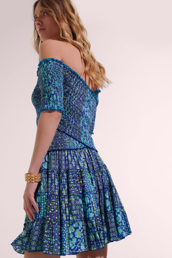 Mini Dress Soledad - Blue Verti Batik