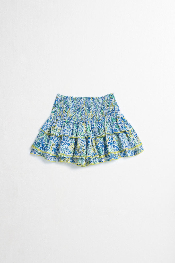 Kids Mini Skirt Alizee - White Blue Nature