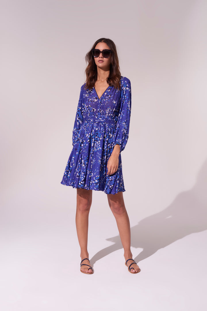 Mini Dress Anabelle - Blue Pivoine