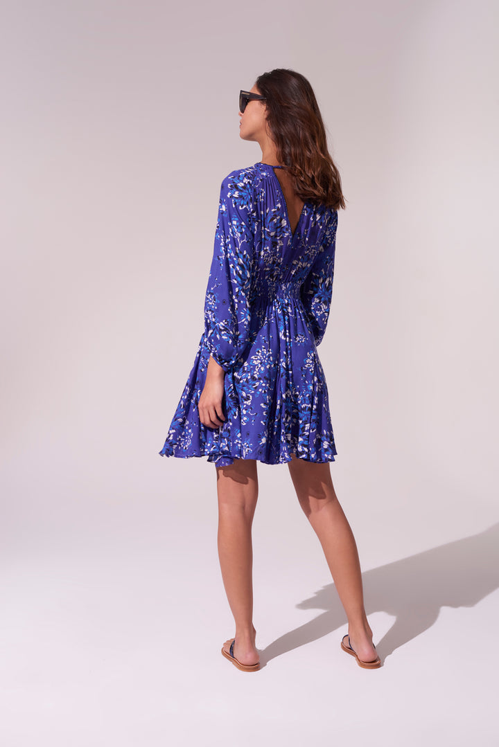 Mini Dress Anabelle - Blue Pivoine